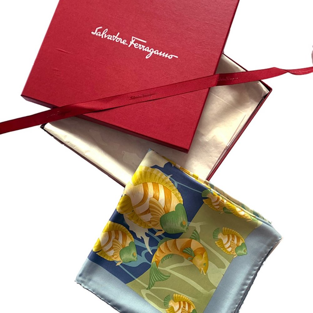 Salvatore Ferragamo Silk Scarf NWOT